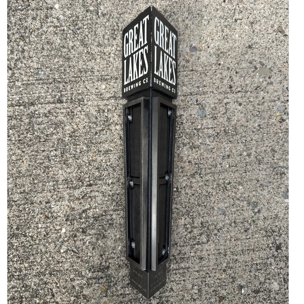 Great Lakes Brewing Co Beer Tap Handle Black Silver Barware Cleveland Ohio‎ Bar